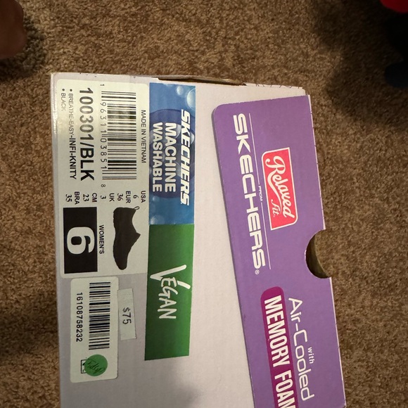 Skechers memory foam slip on black shoes. Super light weight and breathable. - Picture 11 of 12